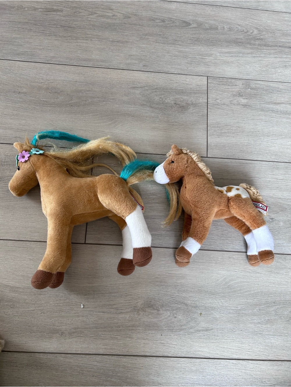 Douglas Flower Daisy Princess Horse & Freckles Appaloosa Foal Plush Bundle Set